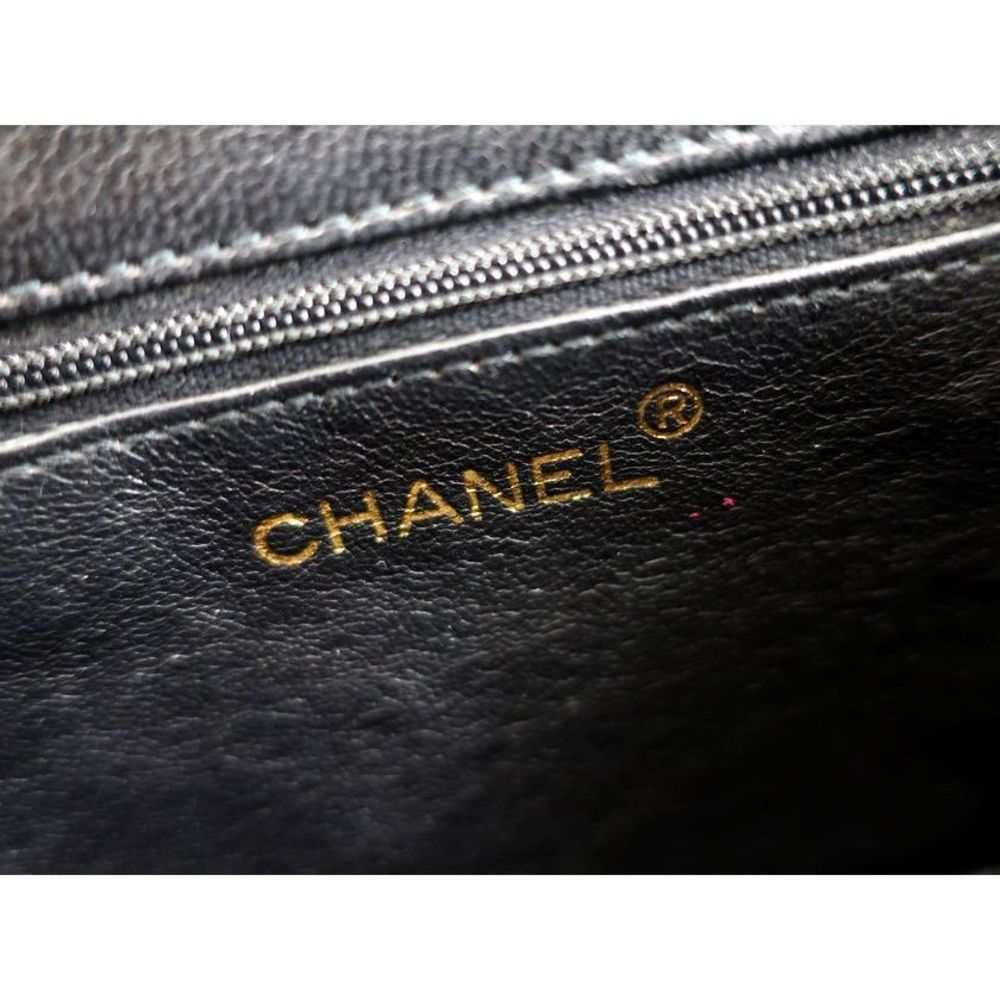 Chanel Piping Chain Shoulder Leather Navy Shoulder Bag - Picture 6 of 6